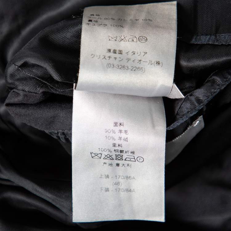 Pre Owned Dior Grey Wool Single Breasted Blazer S