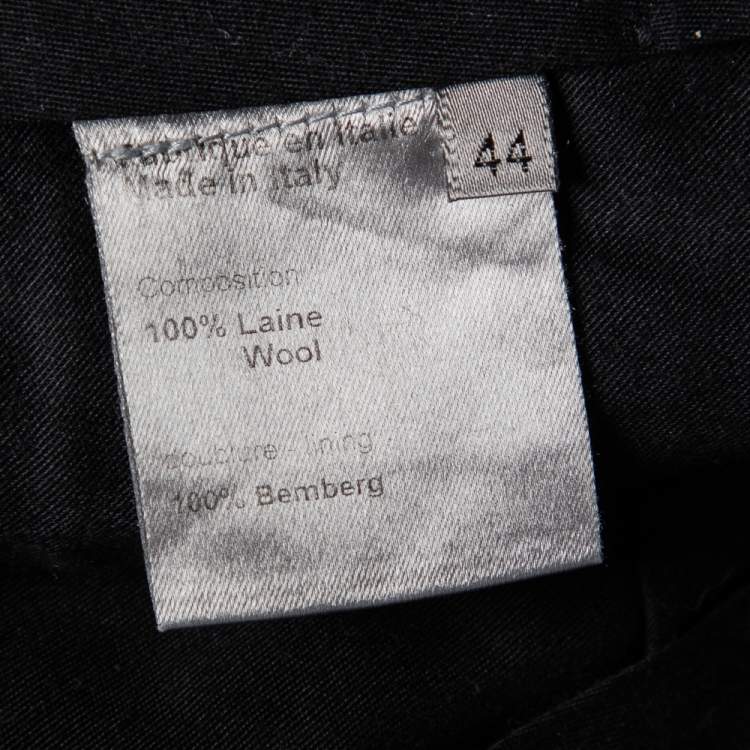 Pre Owned Dior Homme Grey Check Pattern Wool Tapered Leg Pants XS