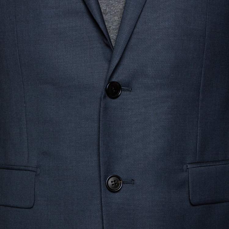 Pre Owned Dior Navy Blue Wool Single Breasted Suit M