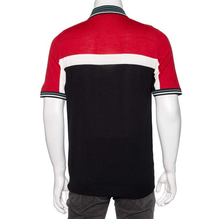 Pre Owned Dior Homme Multicolor Wool Knit Polo T-Shirt L