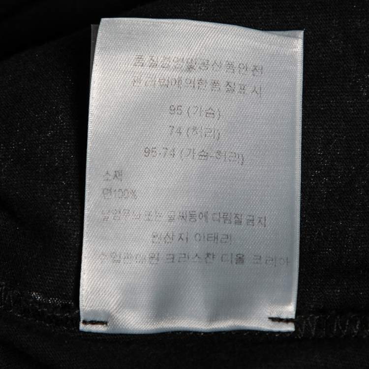 Pre Owned Dior Black Printed Cotton Short Sleeve T-Shirt S