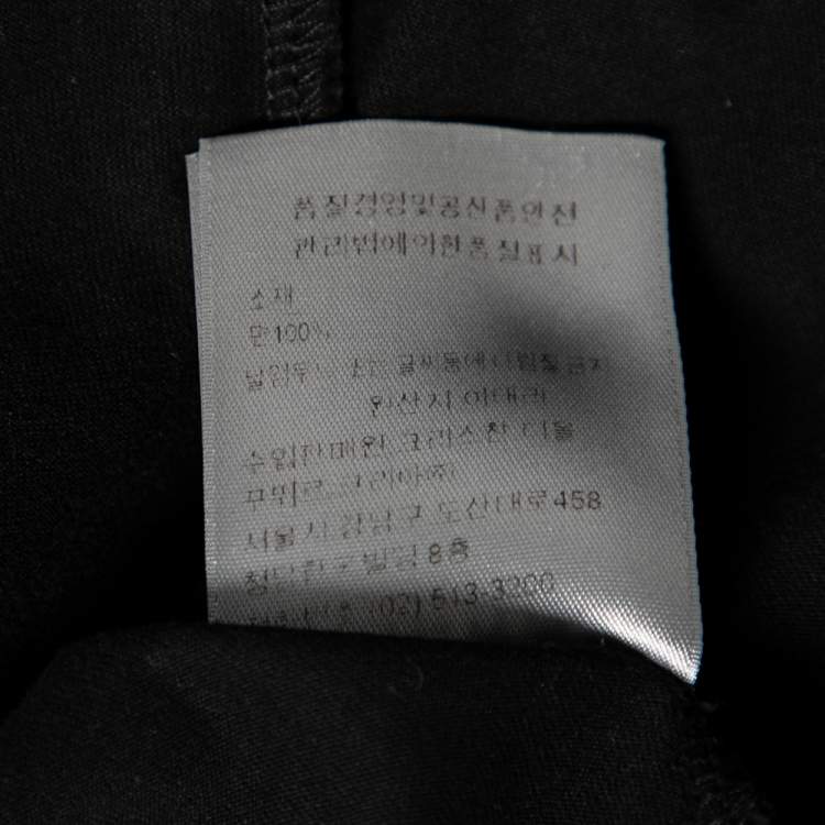 Pre Owned Dior Black Cotton Logo Printed Crewneck T-Shirt XL