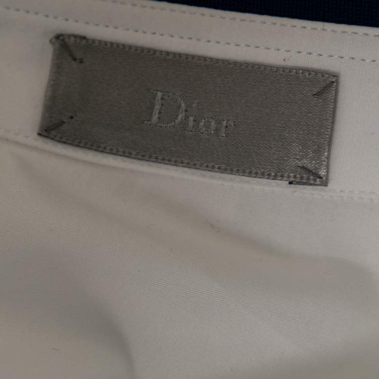 Pre Owned Dior White Cotton Long Sleeve Shirt M