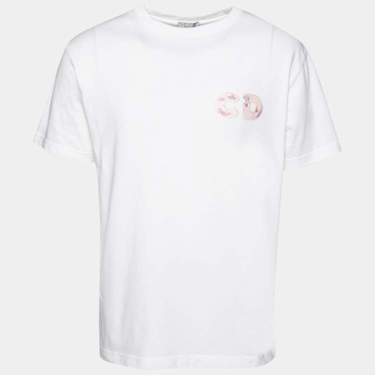 Dior X Daniel Arsham White Eroded Basket Ball Cotton T-Shirt M Dior ...