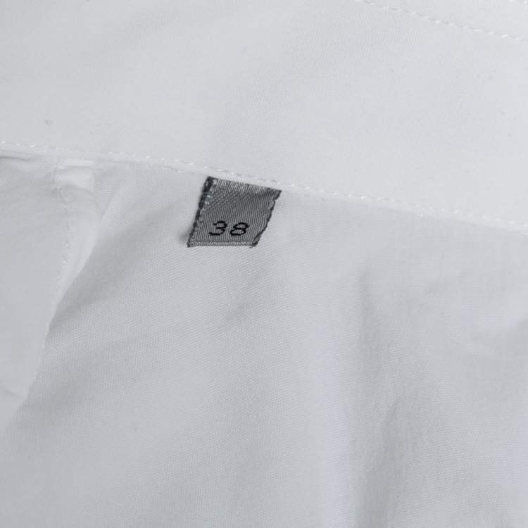 Pre Owned Dior White Cotton Long Sleeve Button Front Shirt S