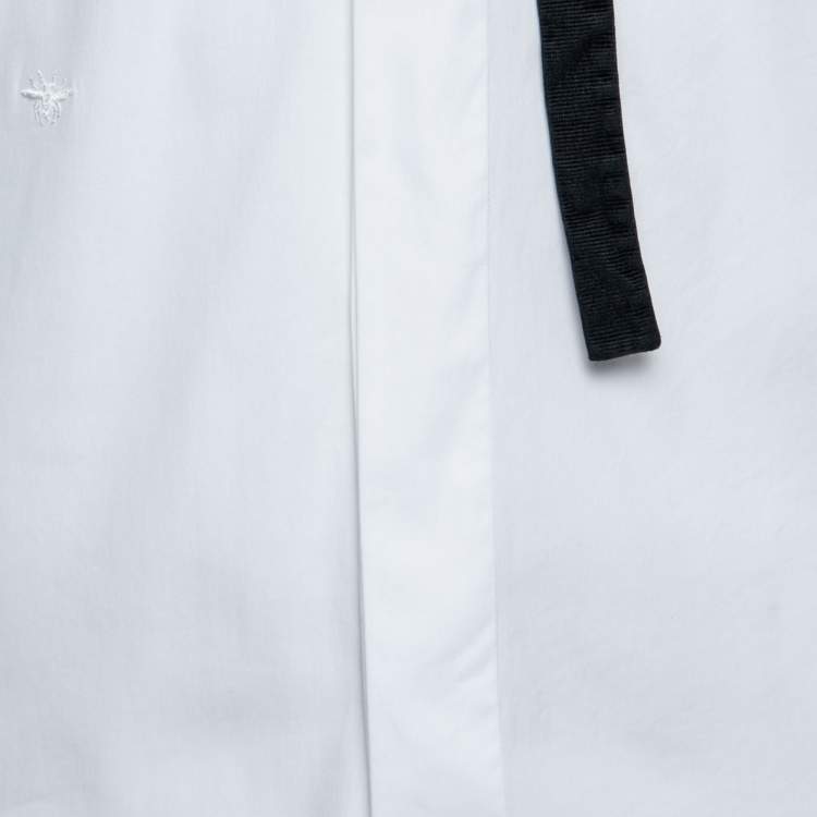 Pre Owned Dior White Cotton Long Sleeve Button Front Shirt S