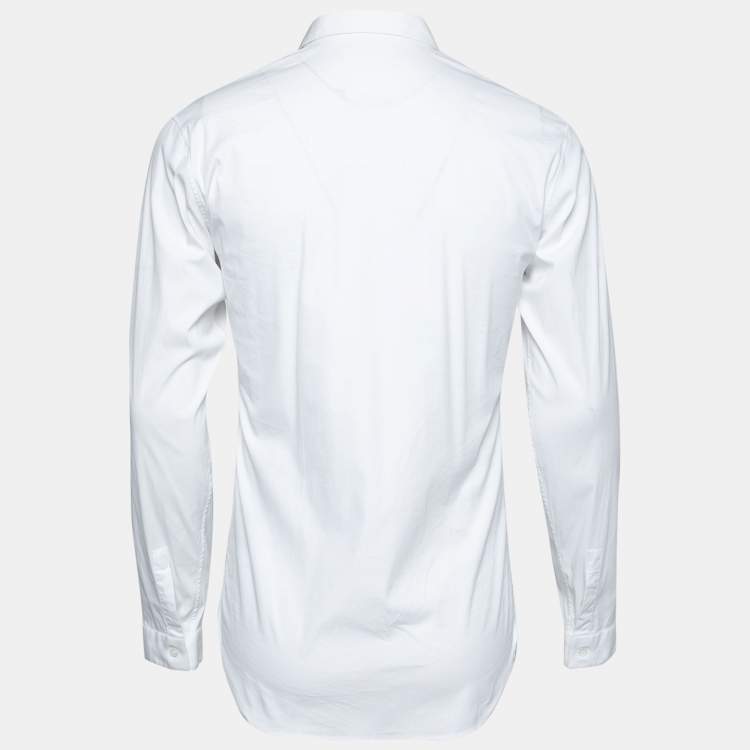 Pre Owned Dior White Cotton Long Sleeve Button Front Shirt S