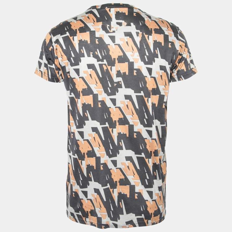 Pre Owned Dior Multicolor Printed Cotton Round Neck Short Sleeve T-Shirt S