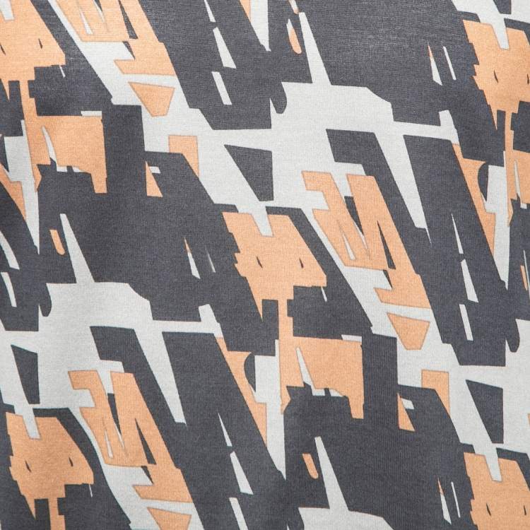 Pre Owned Dior Multicolor Printed Cotton Round Neck Short Sleeve T-Shirt S