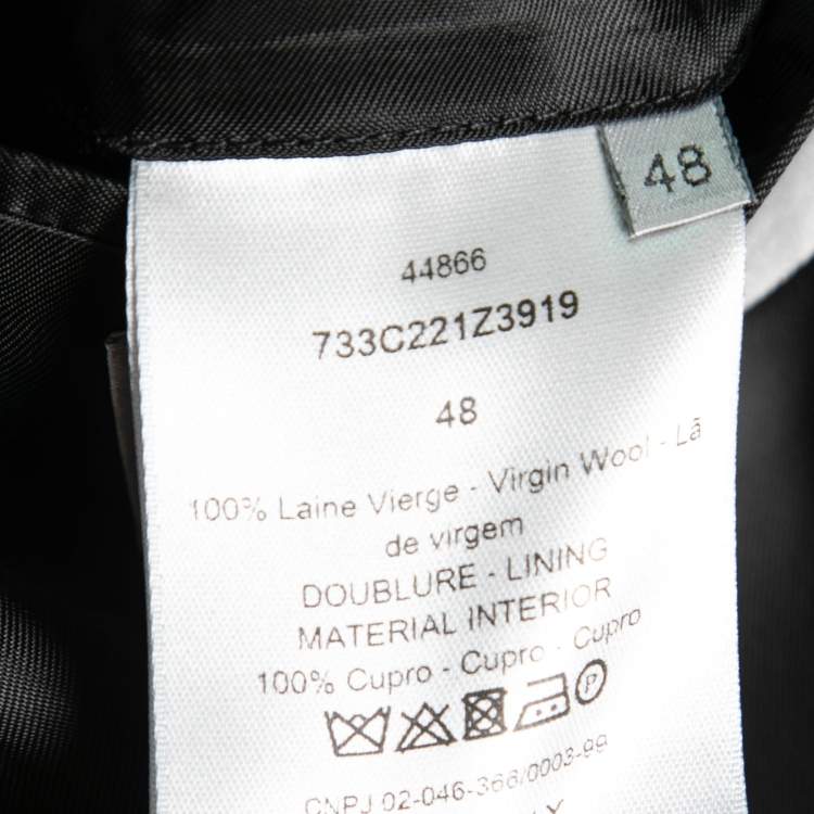 Pre Owned Dior Homme Blue Wool Single-Breasted Blazer M