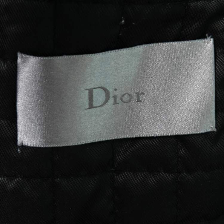 Pre Owned Dior Homme Blue Synthetic Zip-Front Jacket XL   