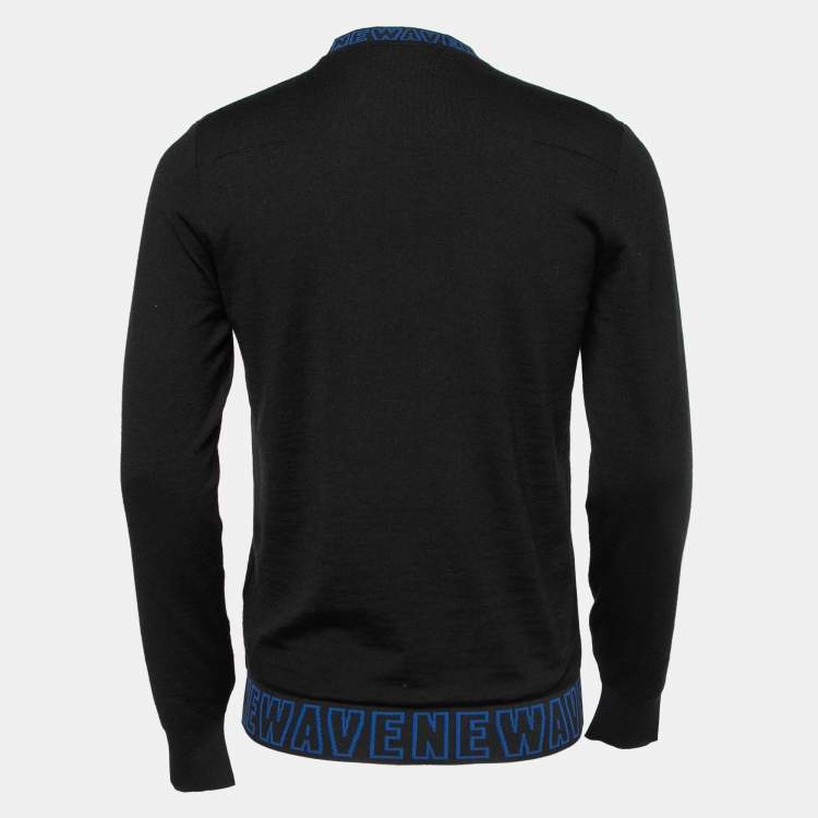Pre Owned Dior Homme Black Newave Wool Knit Jumper S
