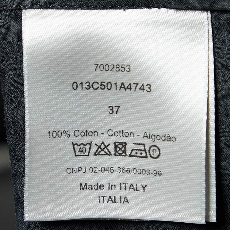 Pre Owned Dior Homme Black Cotton Button Front Shirt S