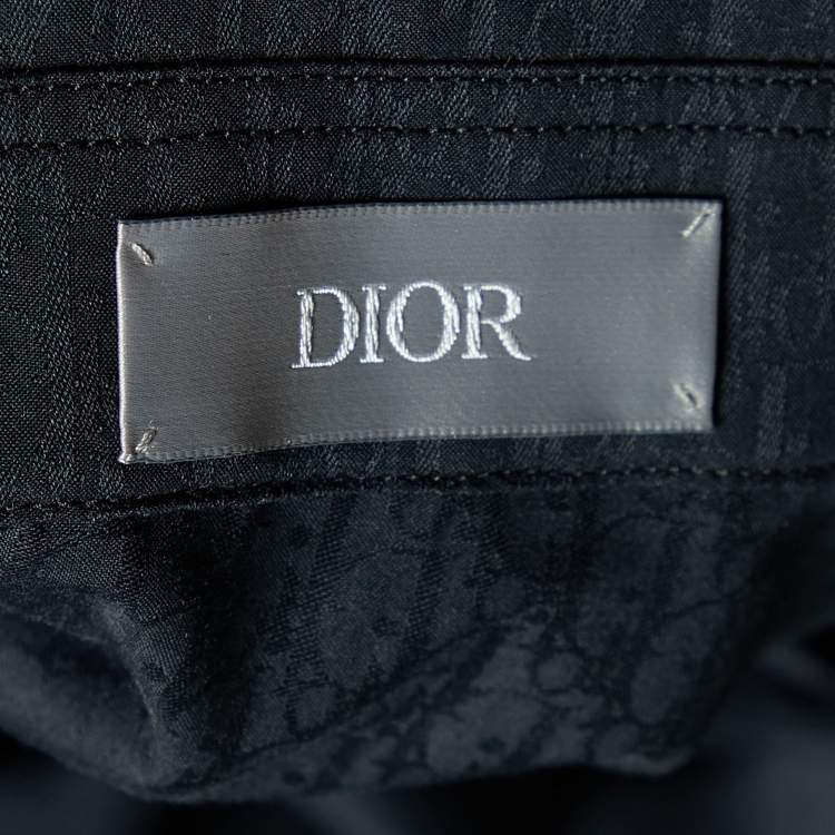 Pre Owned Dior Homme Black Cotton Button Front Shirt S