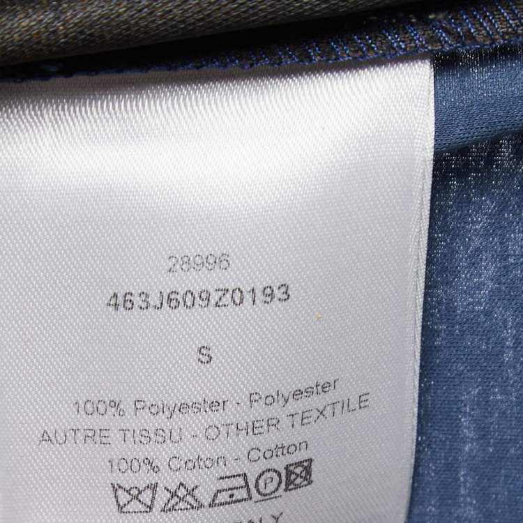 Pre Owned Dior Navy Blue Satin Sleeveless T-Shirt S