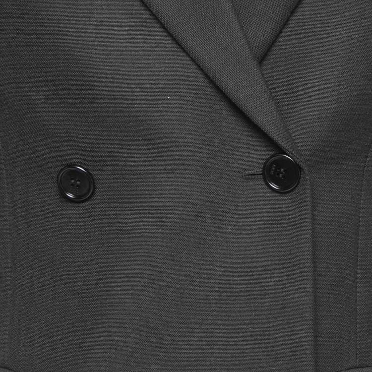 Pre Owned Dior Black Wool Blend Double Breasted Blazer XS