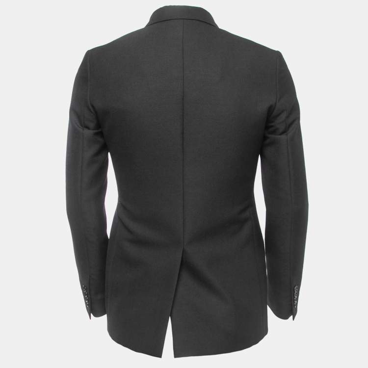 Pre Owned Dior Black Wool Blend Double Breasted Blazer XS