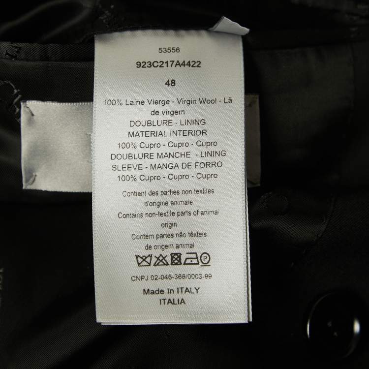 Pre Owned Dior Black Wool Double Breasted Blazer M