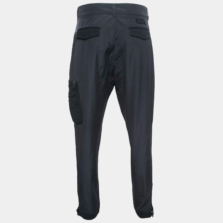 Pre Owned Dior Homme Black Nylon Blend Cargo Pants L