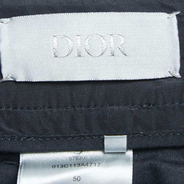 Pre Owned Dior Homme Black Nylon Blend Cargo Pants L