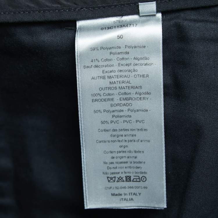Pre Owned Dior Homme Black Nylon Blend Cargo Pants L