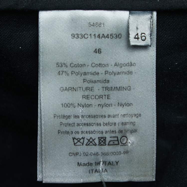 Pre Owned Dior Homme Black Technical Cotton Tactical CD Buckled Cargo Pants S
