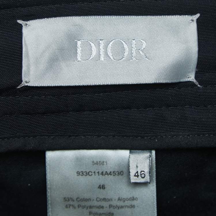 Pre Owned Dior Homme Black Technical Cotton Tactical CD Buckled Cargo Pants S
