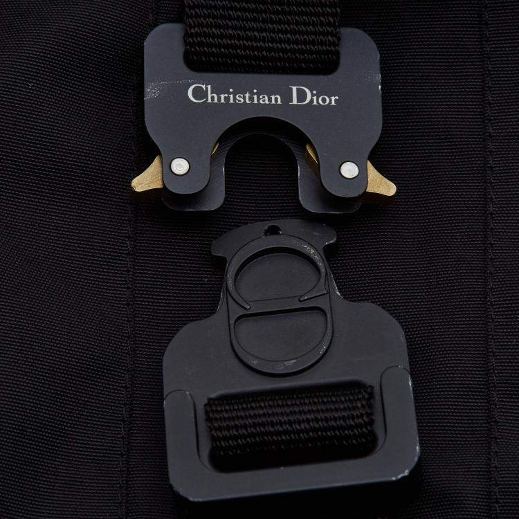 Pre Owned Dior Homme Black Technical Cotton Tactical CD Buckled Cargo Pants S