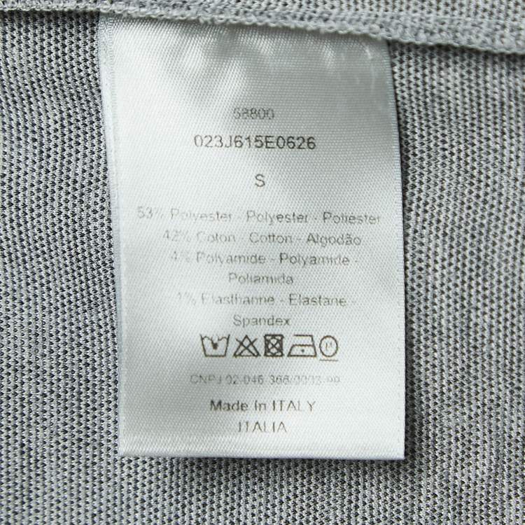 Pre Owned Dior X Daniel Arsham Grey Oblique Jacquard Knit T-Shirt S