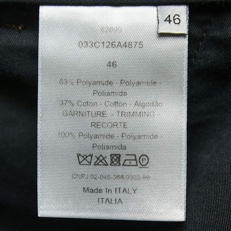 Pre Owned Dior Green Nylon Cargo Shorts L