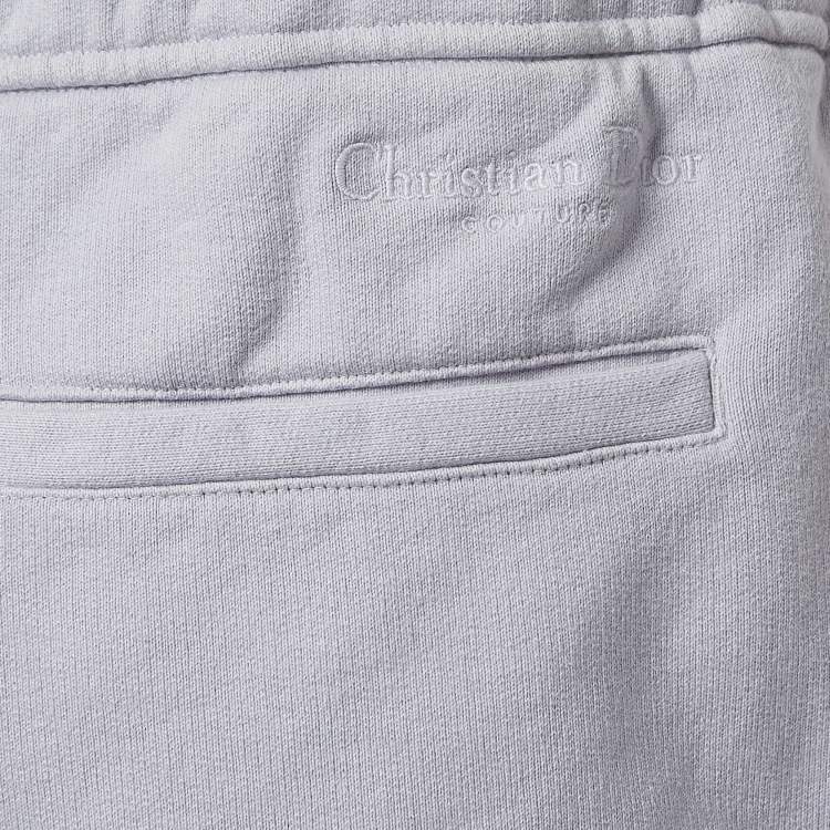 Pre Owned Dior Homme Purple Cotton Drawstring Joggers M
