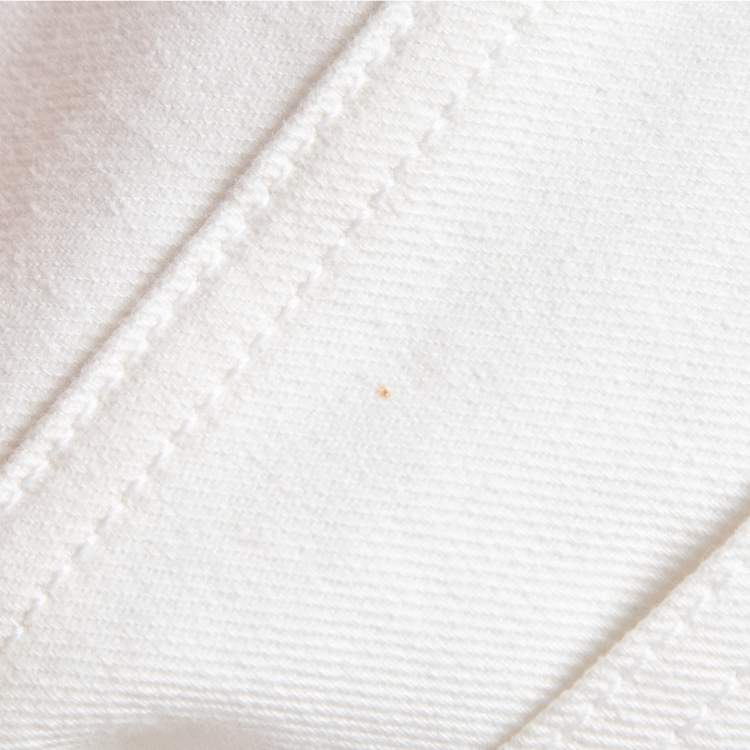 Pre Owned Dior X Kaws White Bee Embroidered Denim Jeans L Waist 34"