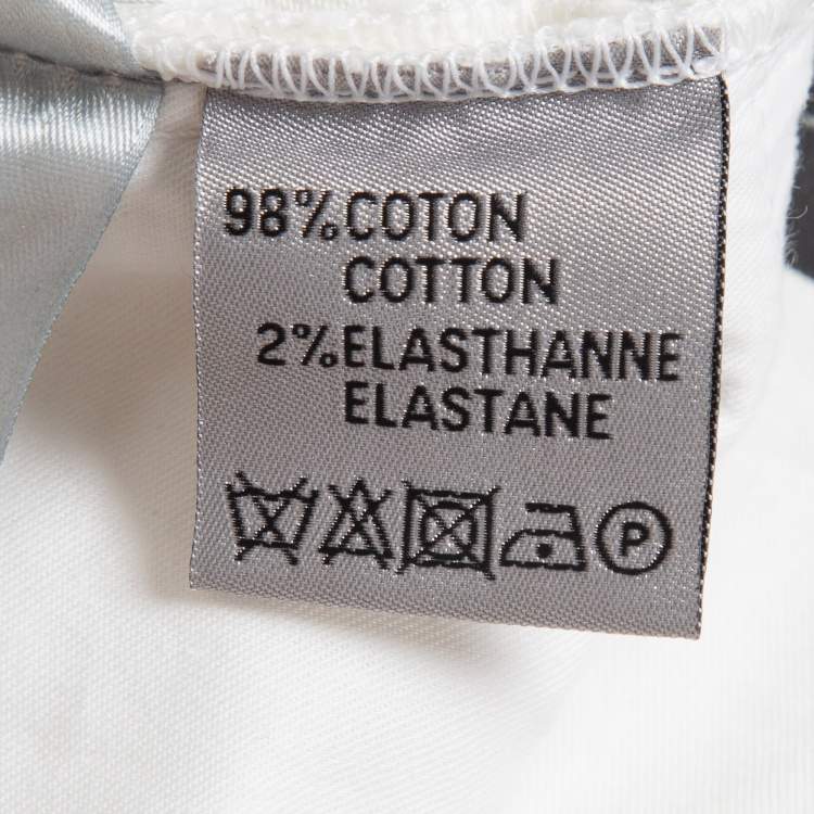 Pre Owned Dior X Kaws White Bee Embroidered Denim Jeans L Waist 34"