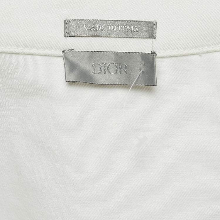 Pre Owned Dior X Kaws White Bee Embroidered Denim Jacket 2XL