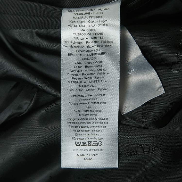 Pre Owned Dior X Kaws Black Bee Embroidered Denim Jacket L