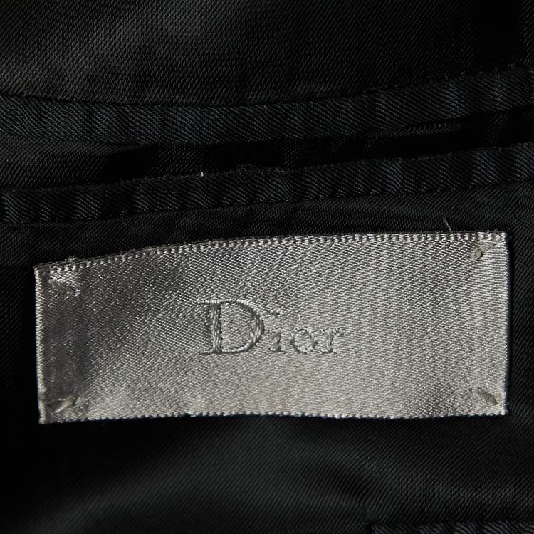 Pre Owned Dior Grey Wool Single-Breasted Jacket S
