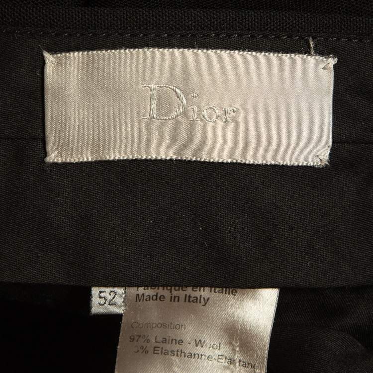 Pre Owned Dior Homme Black Tailored Trousers XL