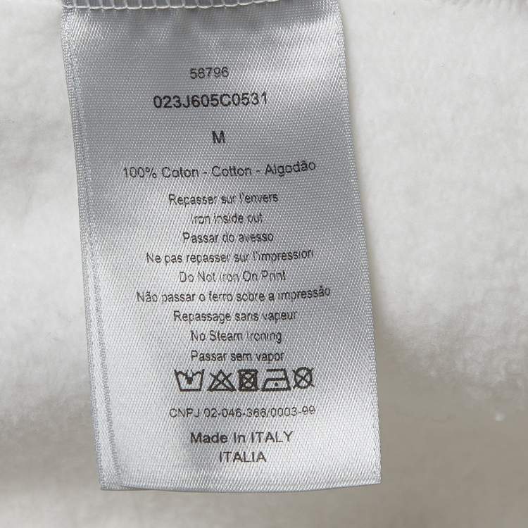 Pre Owned Dior Homme X Daniel Arsham White 3D Print Cotton Hoodie M