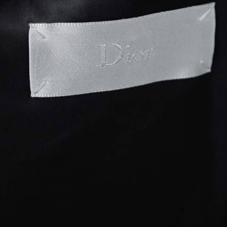 Pre Owned Dior Black Wool Single Breasted Hooded Blazer XL