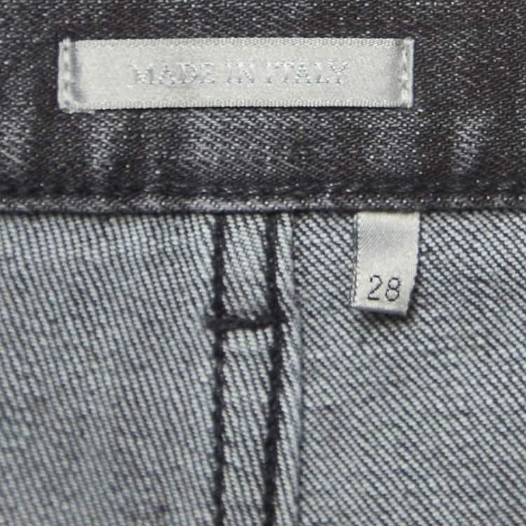 Pre Owned Dior Homme Grey Denim Slim Regular Jeans S Waist 28"