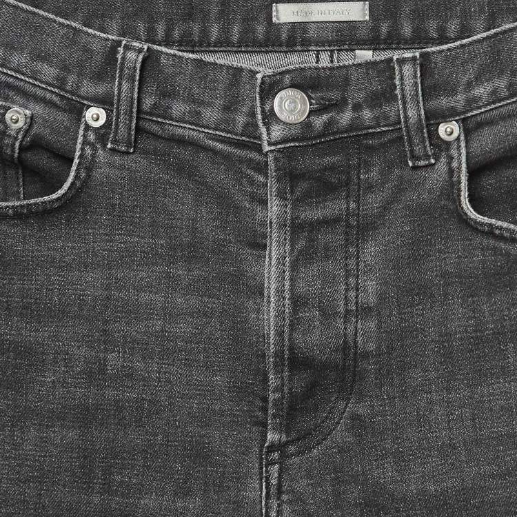Pre Owned Dior Homme Grey Denim Slim Regular Jeans S Waist 28"