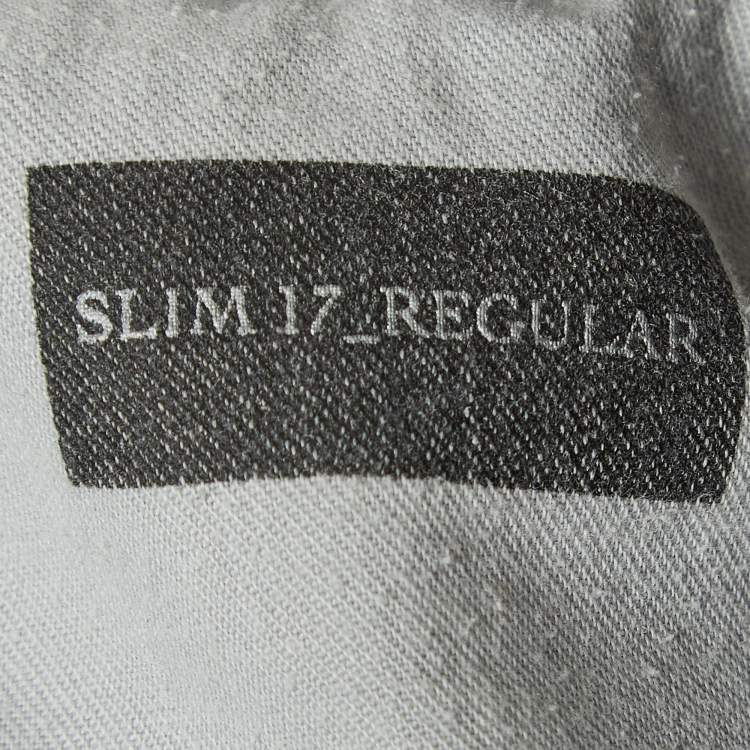 Pre Owned Dior Homme Grey Denim Slim Regular Jeans S Waist 28"
