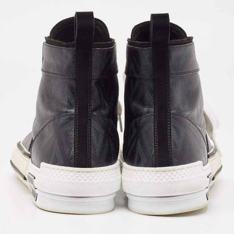 Pre Owned Dior Black Canvas B23 High Top Sneakers Size 45