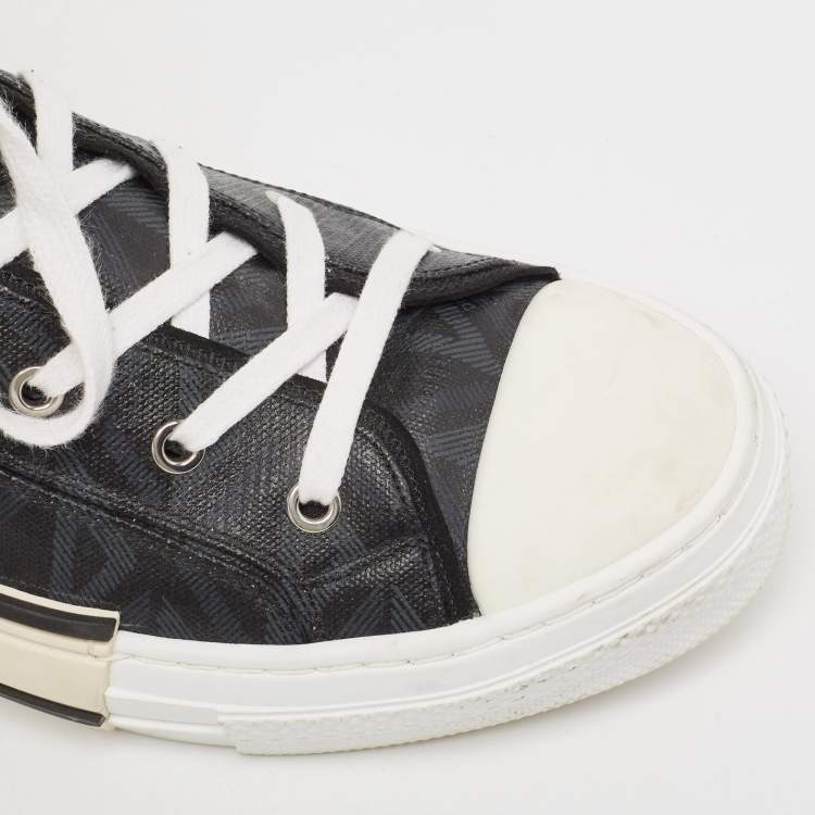 Pre Owned Dior Black Canvas B23 High Top Sneakers Size 45