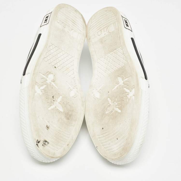 Pre Owned Dior White PVC and Mesh B23  Lace Up Sneakers Size 46