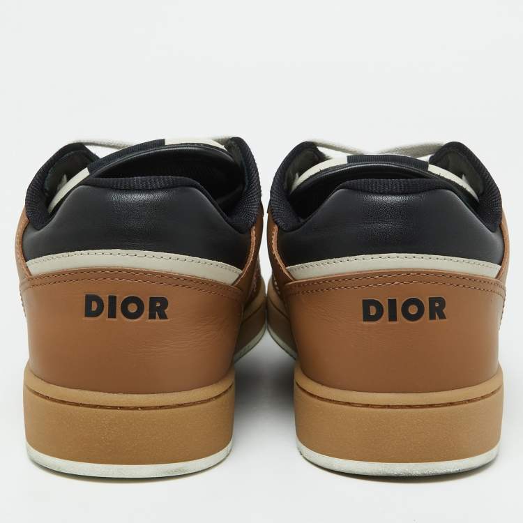 Pre Owned Dior Multicolor Leather and Oblique Canvas B27 Sneakers Size 40