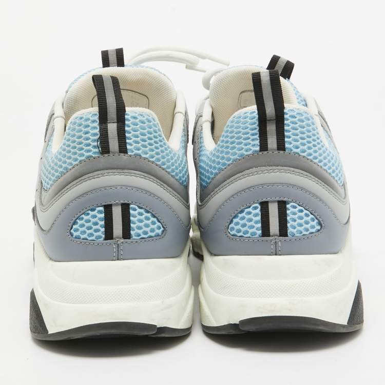Pre Owned Dior Multicolor Leather and Mesh B22 Sneakers Size 47