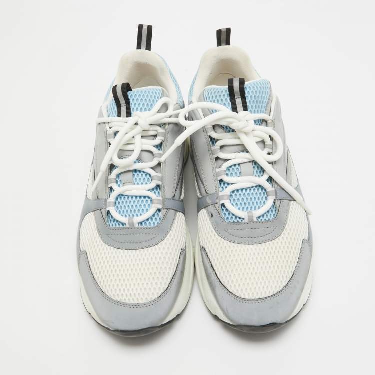 Pre Owned Dior Multicolor Leather and Mesh B22 Sneakers Size 47