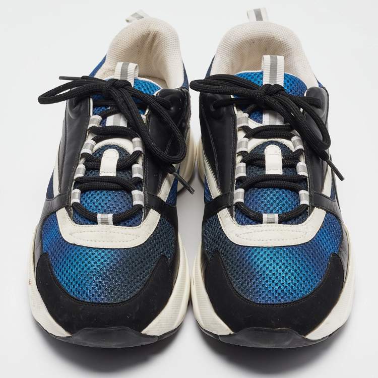 Pre Owned Dior Multicolor Leather and Mesh B22 Low Top Sneakers Size 45