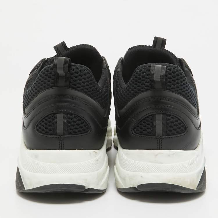 Pre Owned Dior Black Mesh and Leather B22 Sneakers Size 46.5